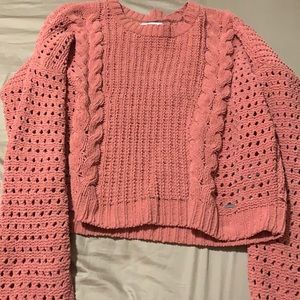 Coral knitted sweater